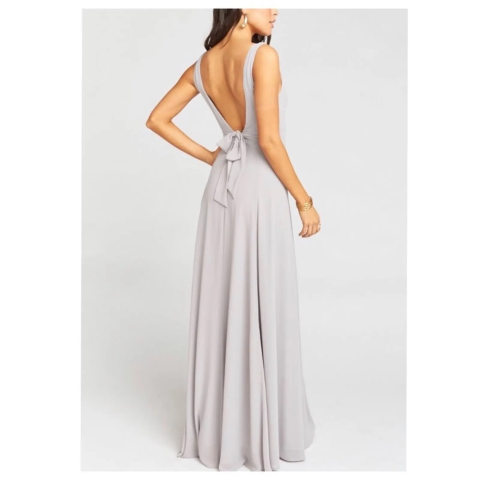 Show Me Your Mumu SMYM Jenn gray dove maxi dress NEW LARGE - Image 4