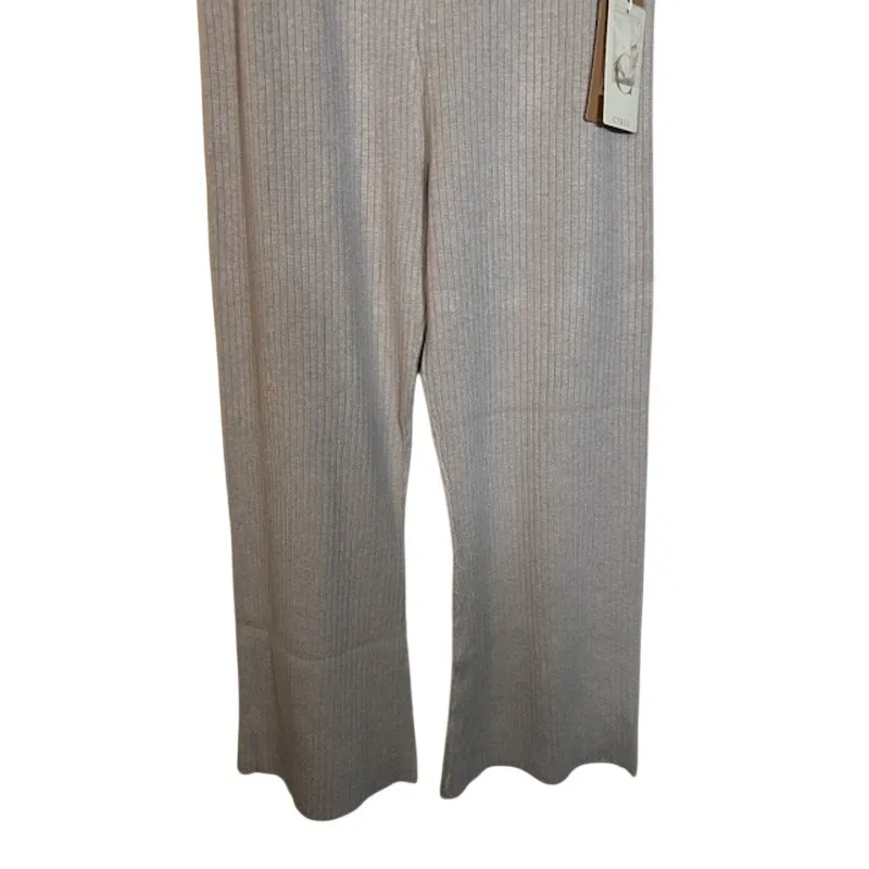 Cyrus Gray Ribbed Wide Leg Lounge Casual Knit Pants Women’s Small - Image 4