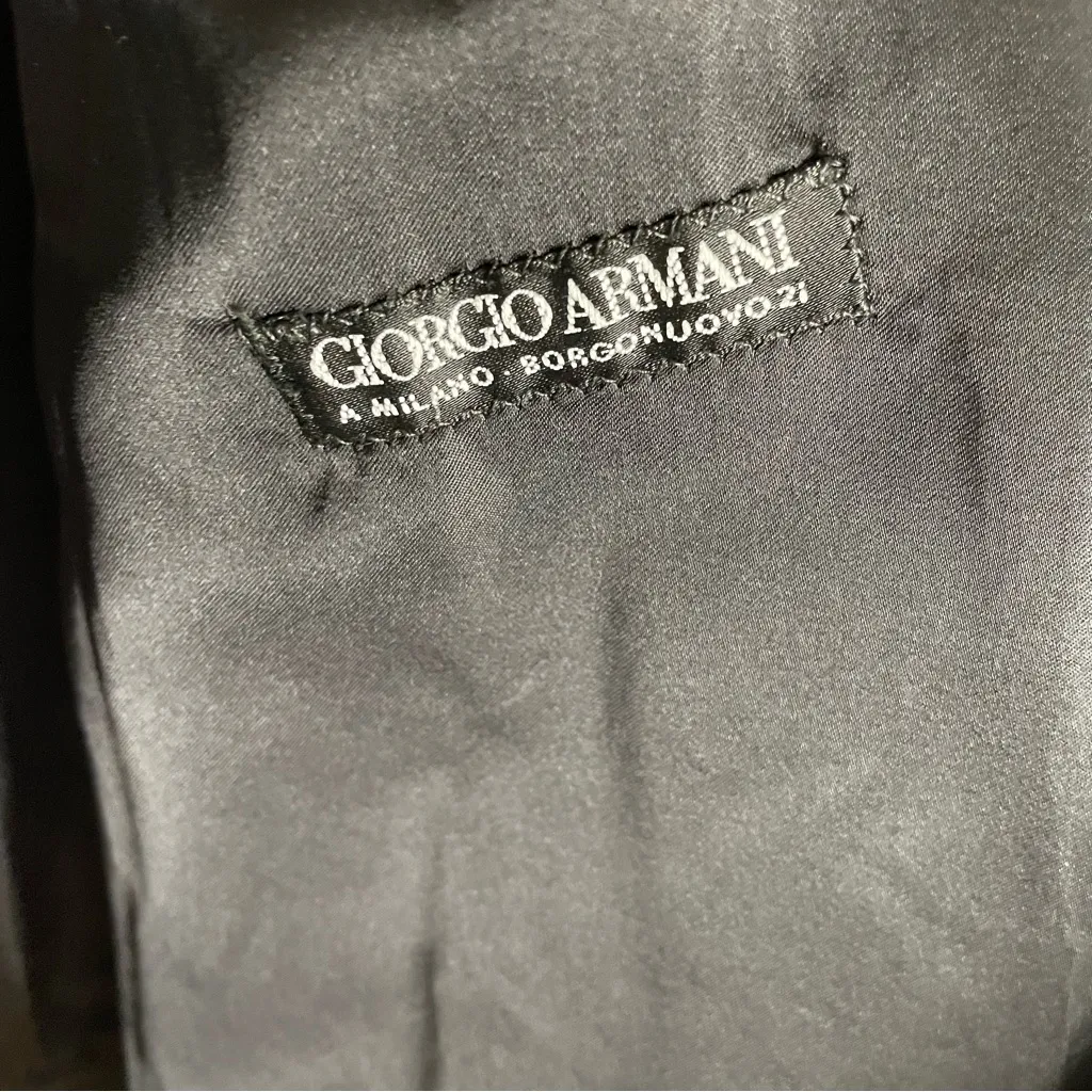 Giorgio Armani A Milano Borgonuovo 21 Black Cashmere Long Overcoat Size 40 US 4 - Image 5