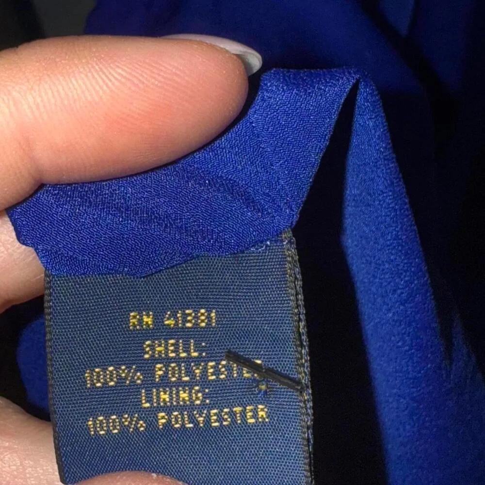 Cobalt Blue Polo Ralph Lauren slip dress - Image 4