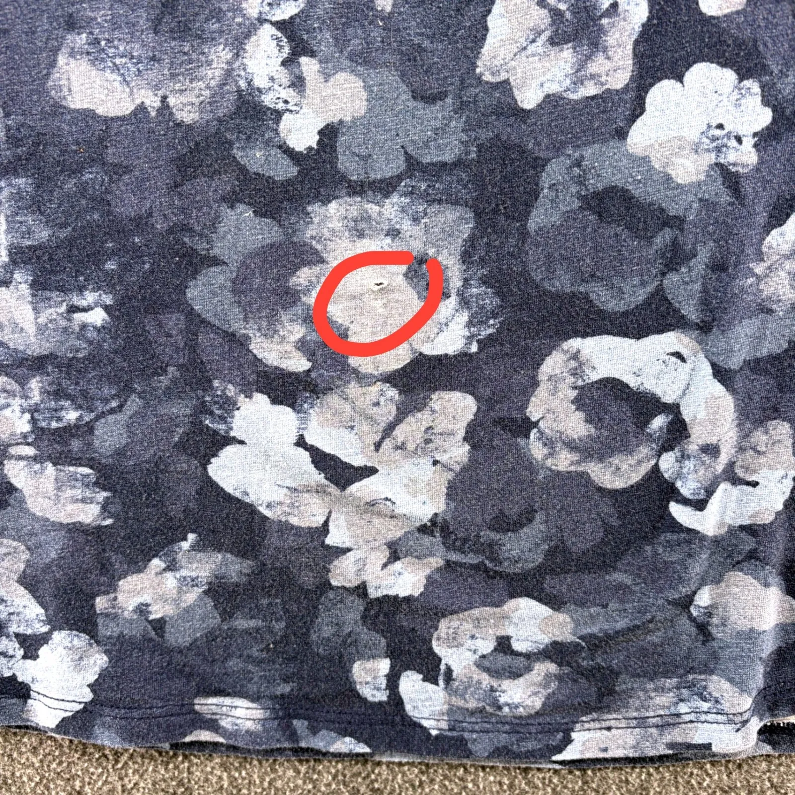 ORVIS Women's Small Long Sleeve Floral Print Shirt Cotton Modal Blend- FLAWS - Image 3