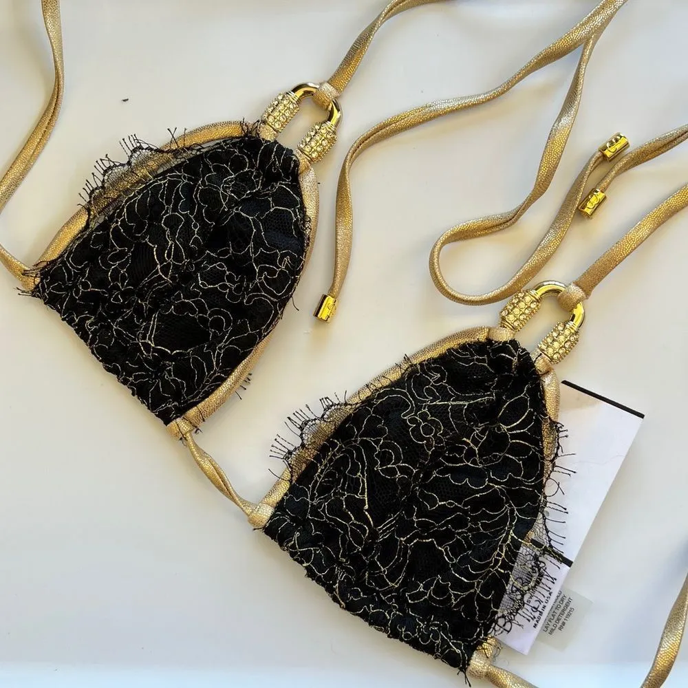 Beach Bunny Madagascar Glam Black Bikini Top‎ nwt - Image 6