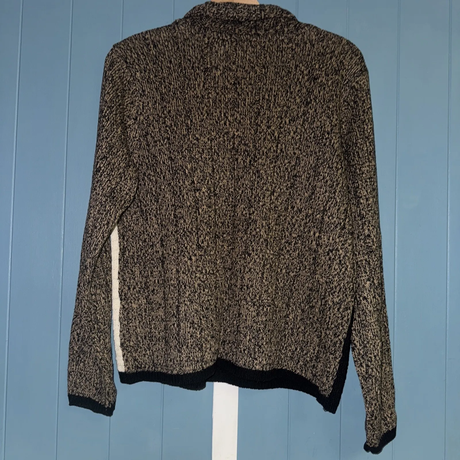 Vintage Emma James Womens L Cable Patchwork Style Knit Turtleneck Sweater - Image 6