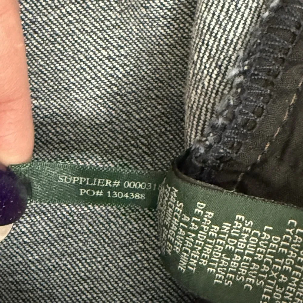 Lauren Ralph Lauren Jean Co Blue Denim Straight Skirt Women's Sz 4 Leather Patch - Image 8