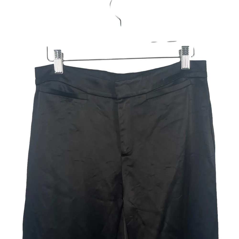 Ralph Lauren Black Label Acetate Satin Black Dress Pants Mid Rise Womens 4 - Image 2