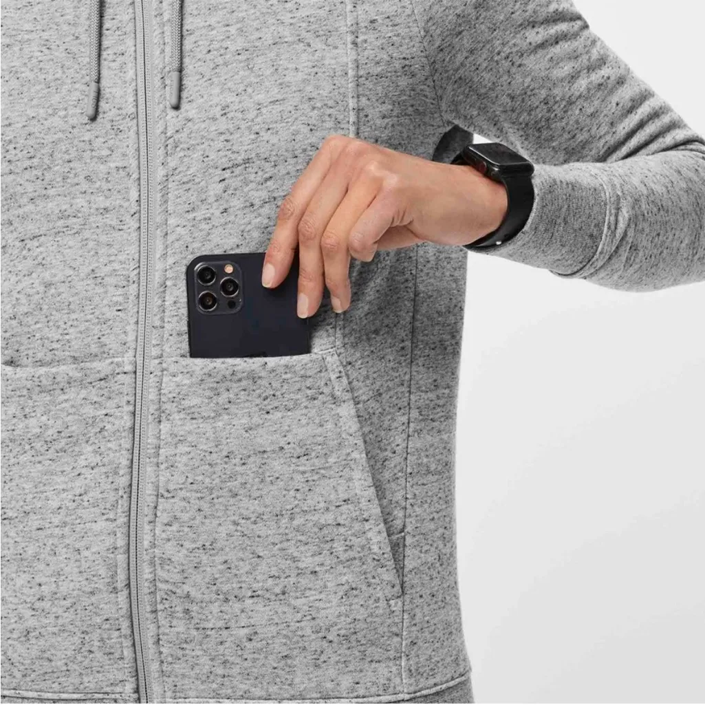 Figs on shift full zip hoodie size XS essential heather gray hoodie nurse wear - Image 12