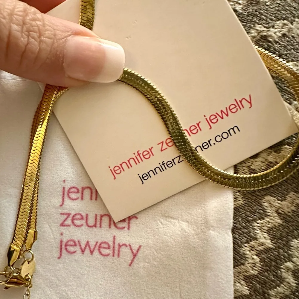 NWT Jennifer Zeuner Karli Necklace 14K yellow gold plated gold vermeil - Image 10