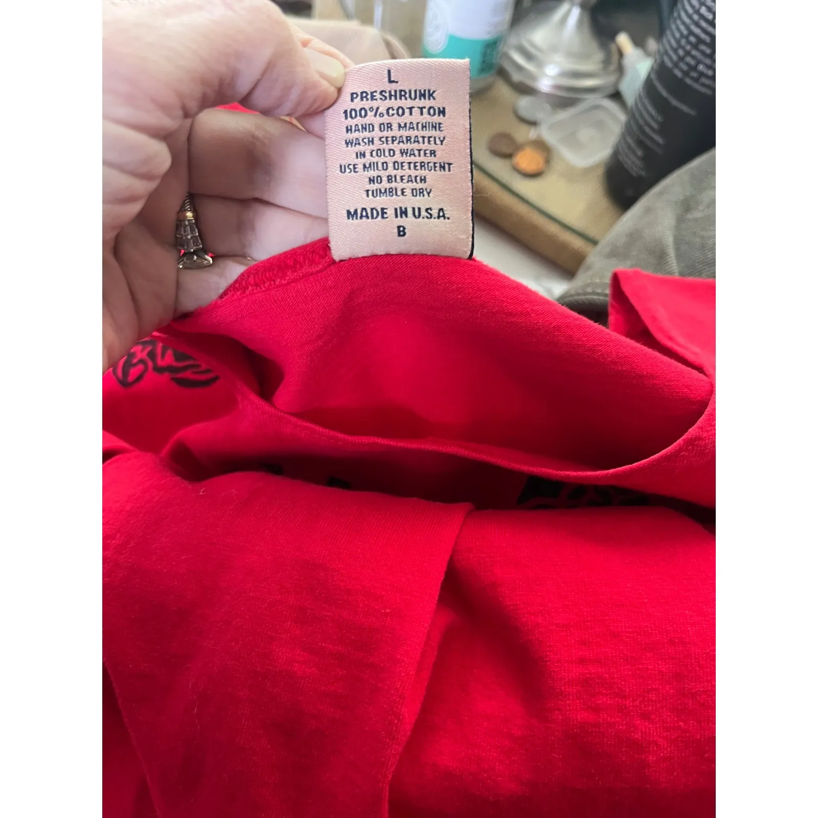 Viva City Red Cotton Beach Nautical Print Casual Dress Pockets Size L Size L - Image 5