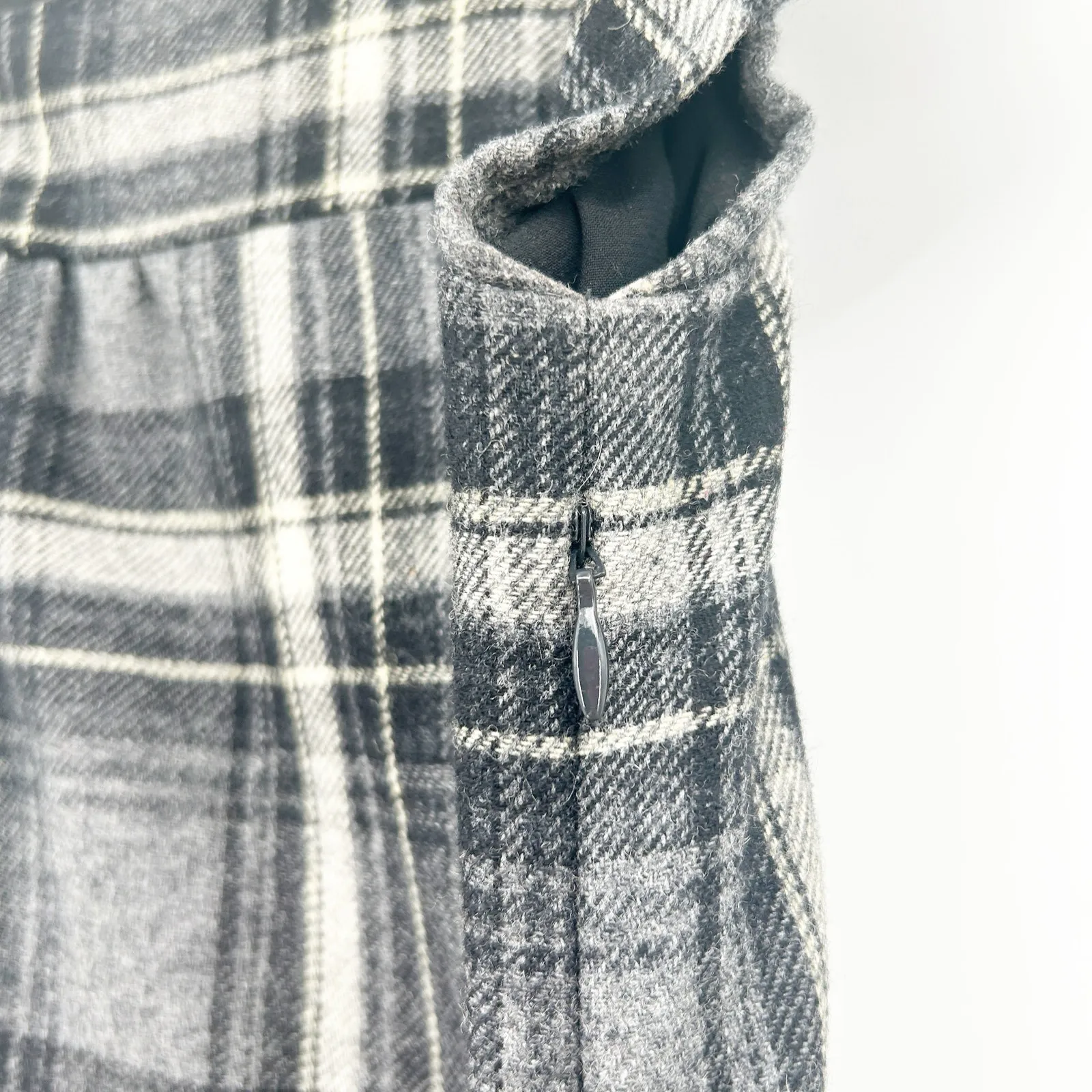 Gap Womens Y2K Fall Preppy Dark Academia Plaid Wool Blend Shift Dress Size‎ 6 - Image 6