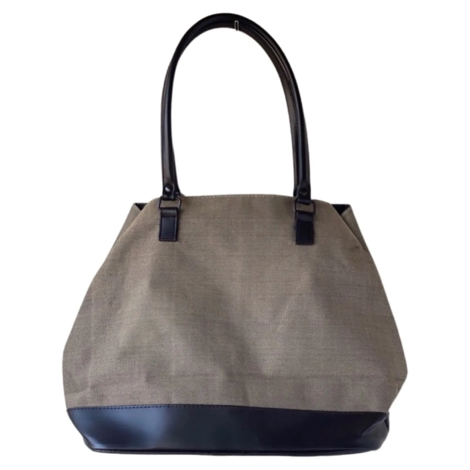 Brown Tweed Style Canvas Tote - Image 2