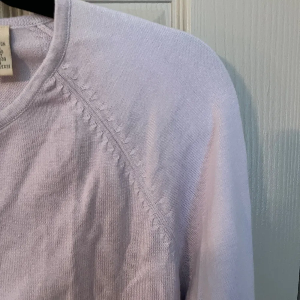 Apostrophe vintage purple button cotton cardigan with embroidery flowers. Size L - Image 7