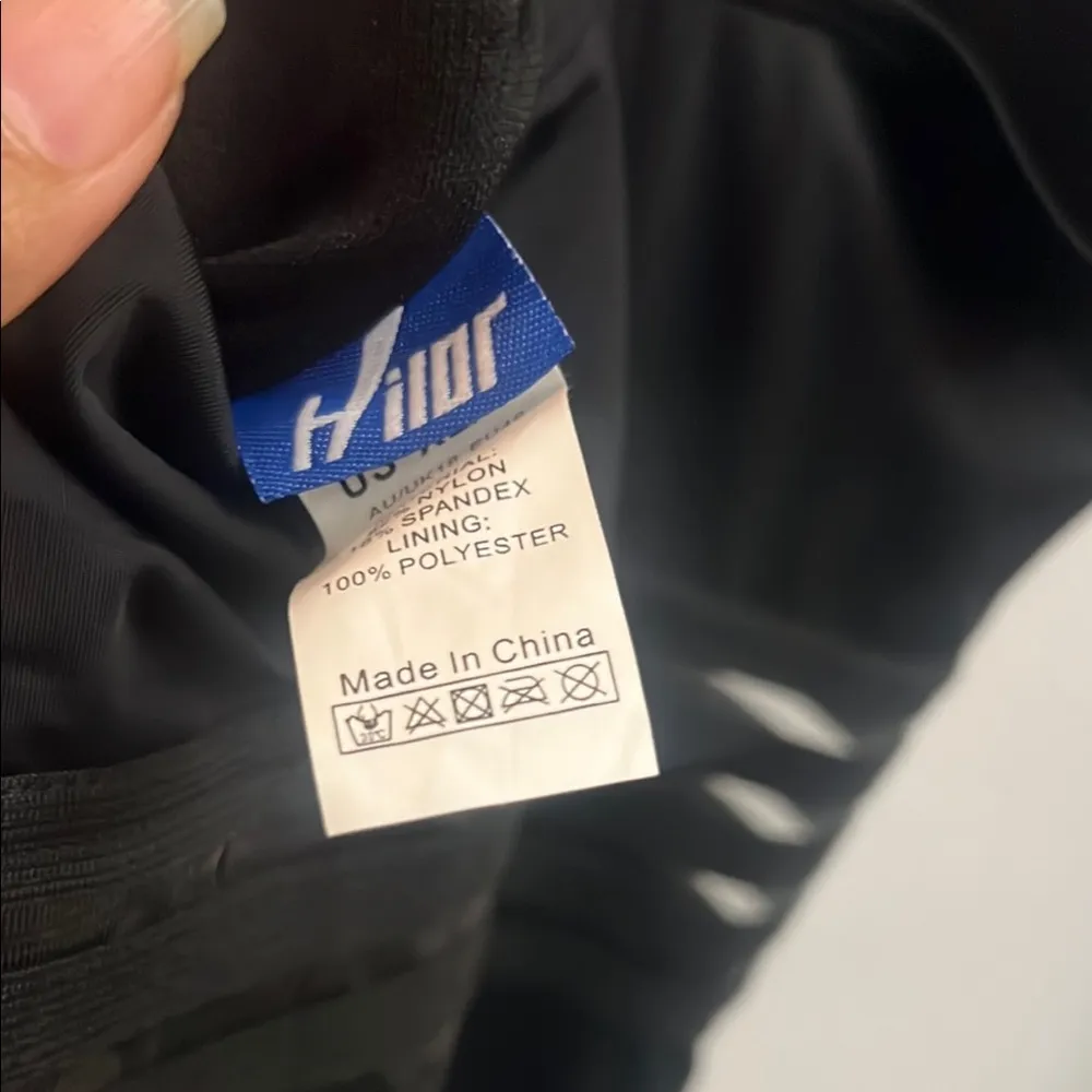 Hilor One Piece Swimsuits Slimming High Waisted Bathing Suits Front Crossover XL Black - Image 8