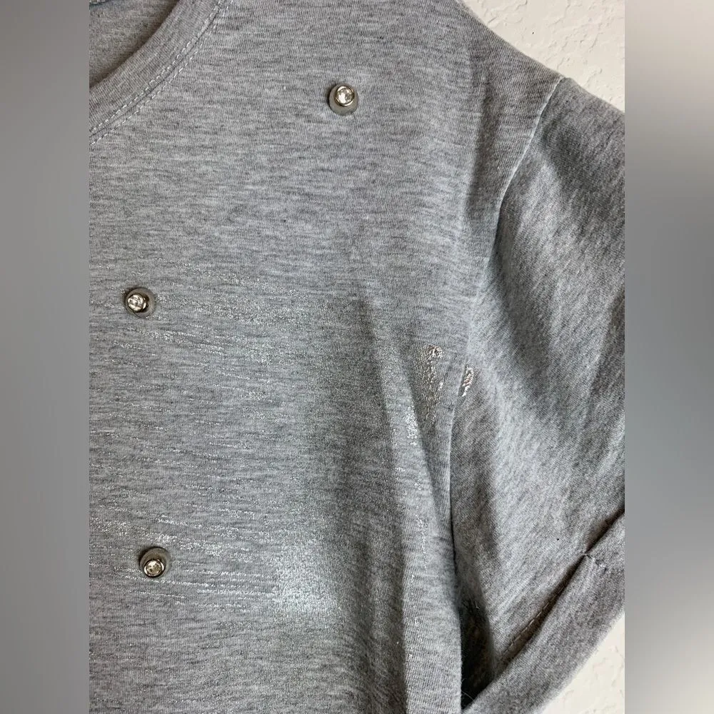 Mad style: Top with studs and silver streaks Gray Size undefined - Image 3