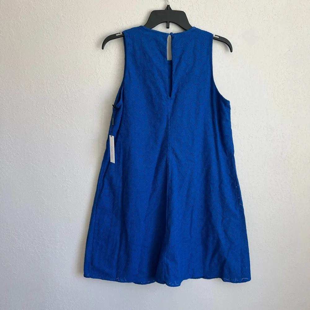 NWT Calvin Klein Blue Crochet Pattern Tank Dress Women’s 10 Work Career - Image 2