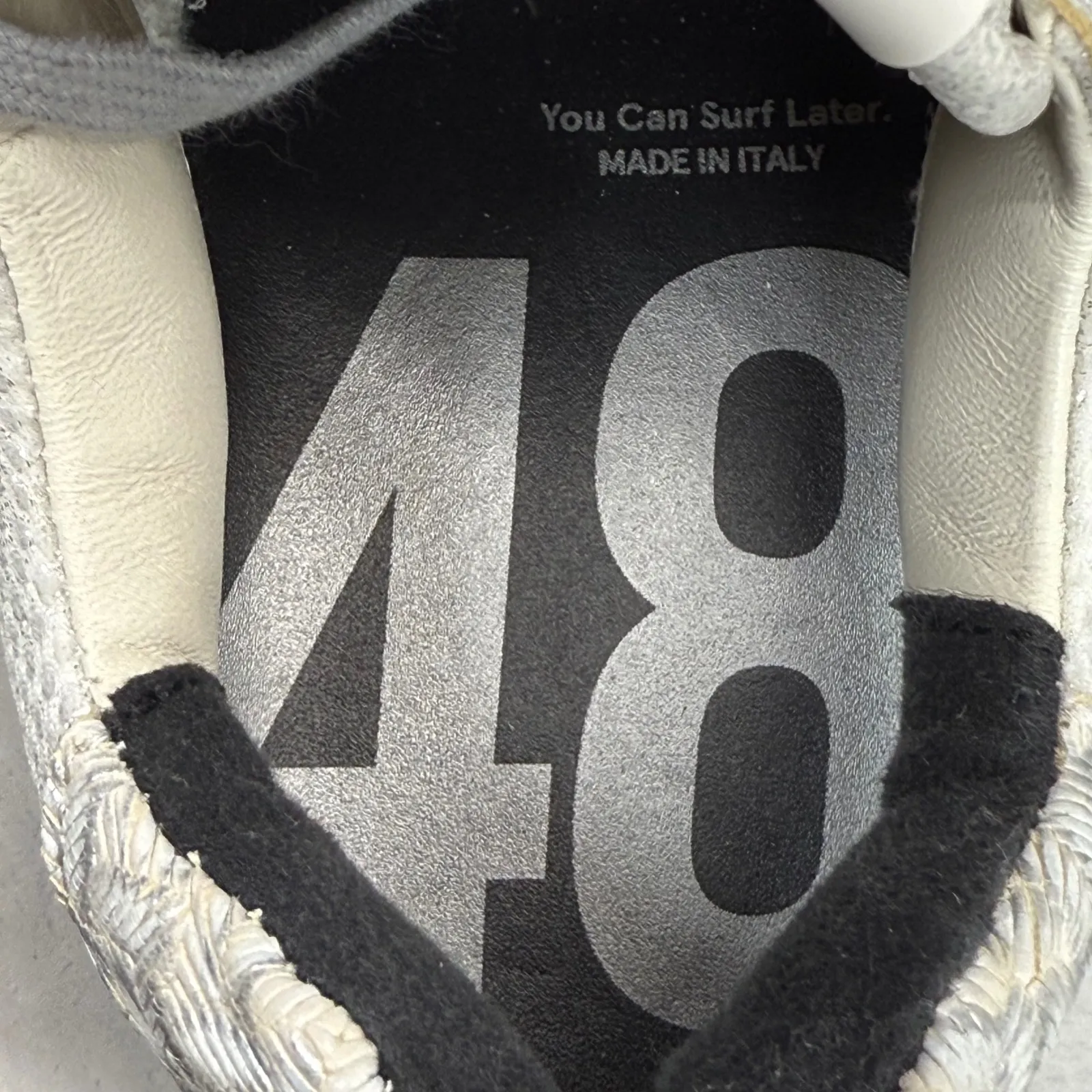 P448 Cancun Sneakers Metallic Silver Leather‎ Low Top Casual Shoes Size 40 - Image 11