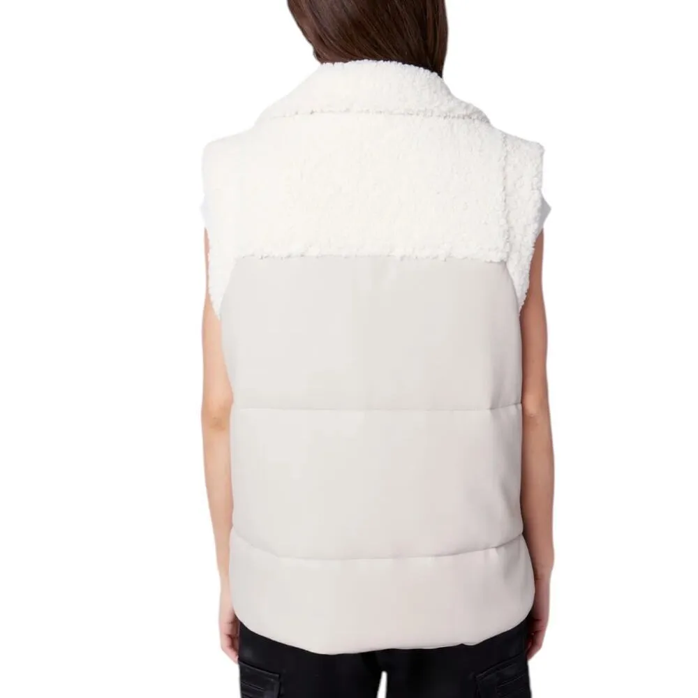New Women’s BLANKNYC Vegan Leather Quilted Sherpa Vest Size S - Image 5