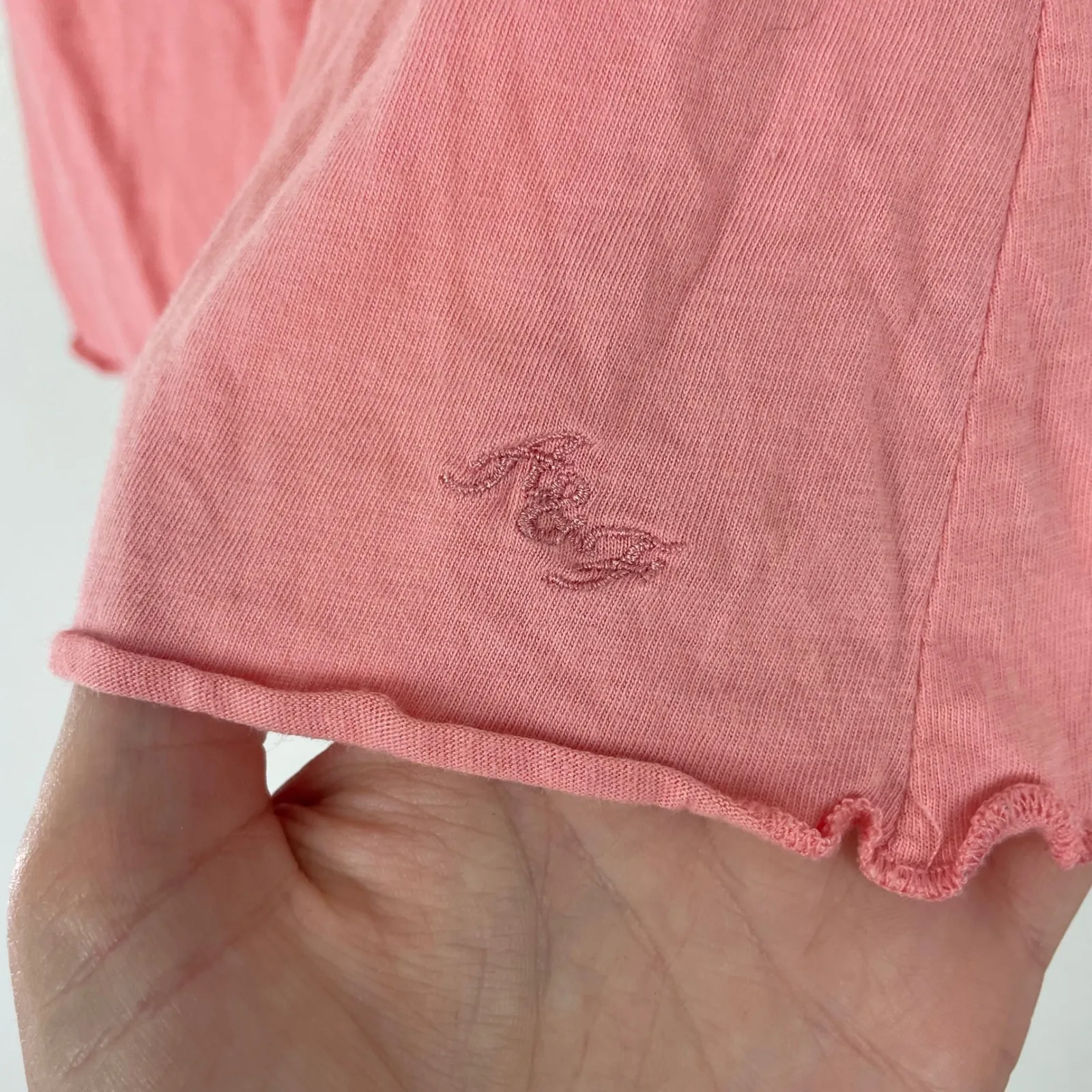 Y2K Abercrombie & Fitch Coral Halter Top Crochet Trim Sleeveless Summer Tank S‎ - Image 3