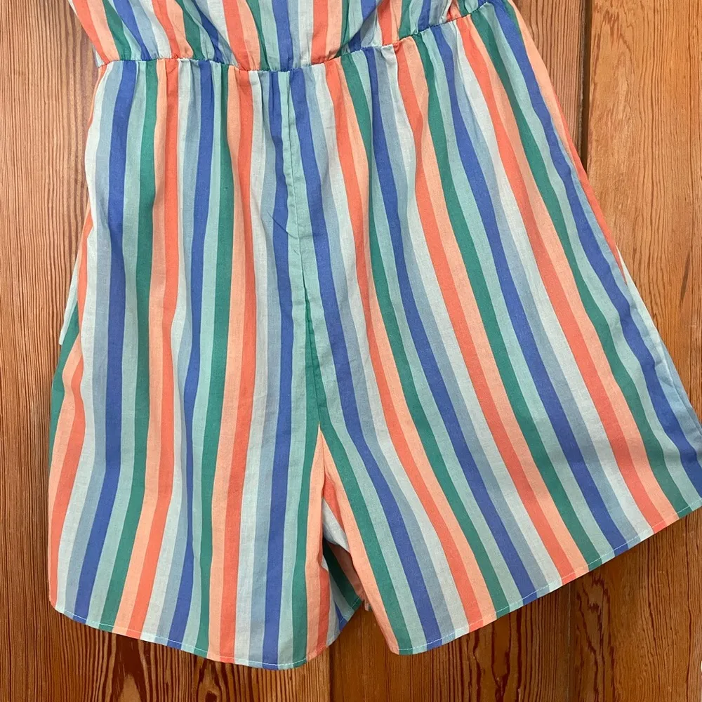 NWT Le Bain par Molly Bracken Blue Honfleur Stripe Wrap Front Jumpsuit - Sz XS - Image 8