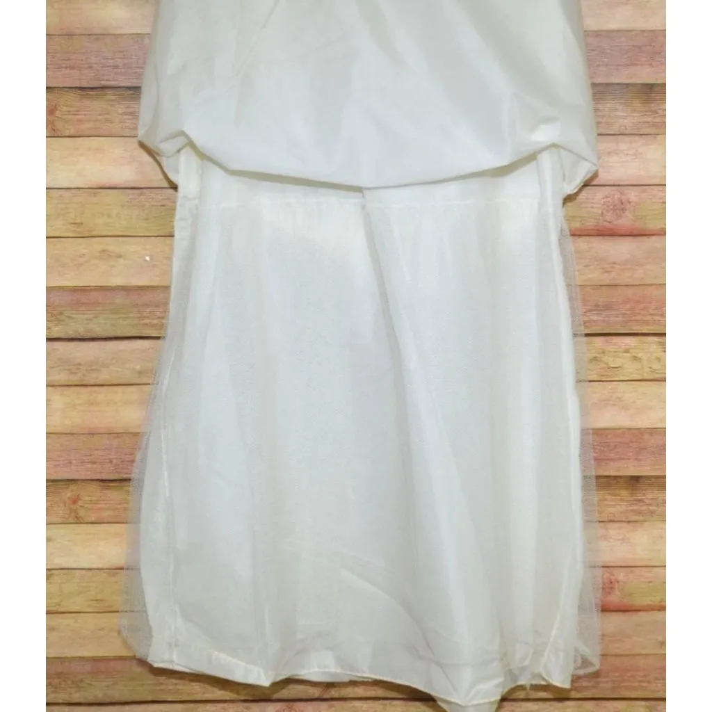 Vintage Sydney Bush White Slip Crinoline Petticoat Size 14 Elastic Waist Tulle - Image 4