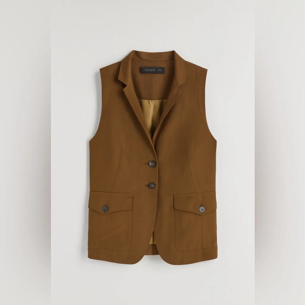 Zara Brown Sleeveless Pantsuit - Image 4