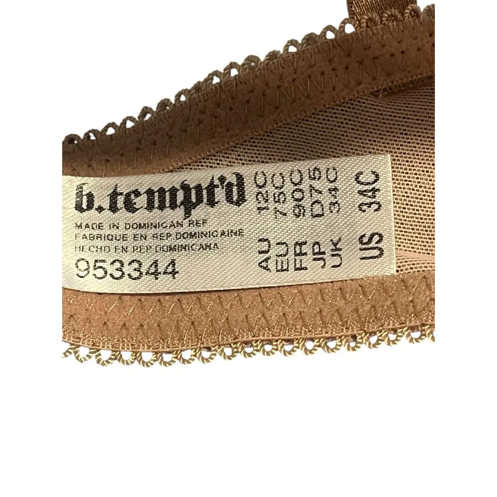 b.tempt'd by Wacoal Bra 34C Ciao Bella Plunge Contour Padded Underwire Lace NWT Tan Size undefined - Image 6