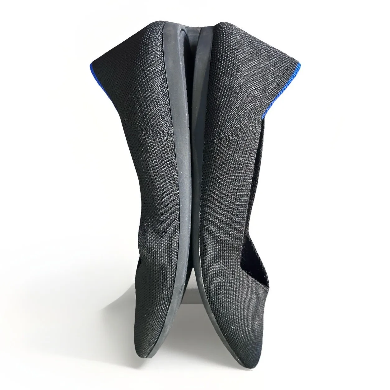 Rothy's The Point Black Solid Flat Slip On Shoes Size 7 EUC - Image 5