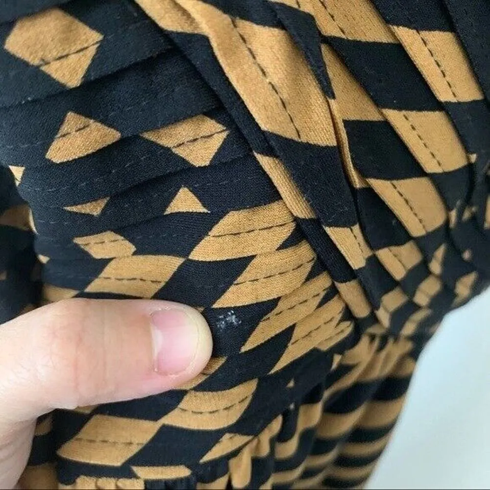 Signature By Robbie Bee Brown Patterned Maxi Dress Slinky Size Medium - Image 7