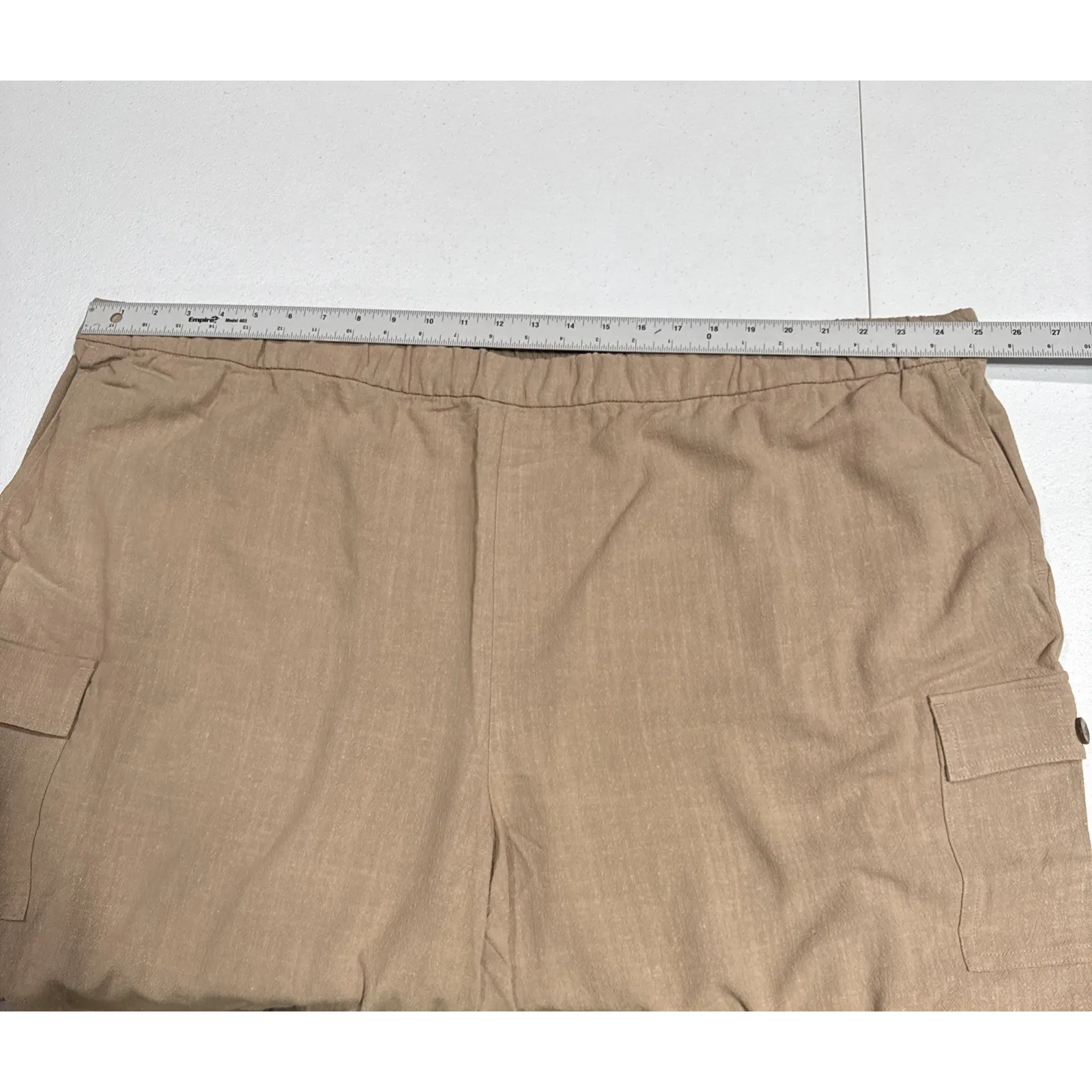 Susan Graver Pure Womens Pull On Shorts Size 4XP Rayon Linen Blend A501390 Pocke - Image 7