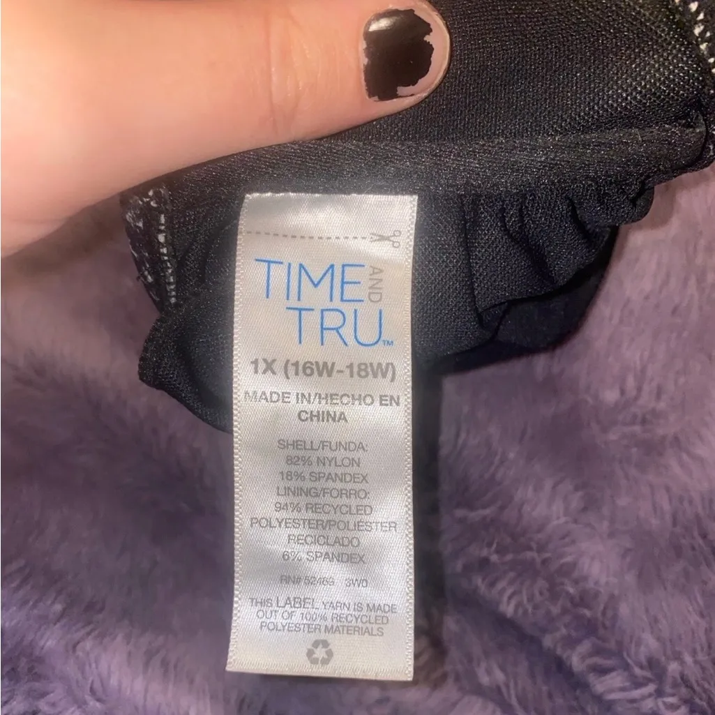 Time And Tru Snake Print Padded Bikini Top White Size 1X - Image 4