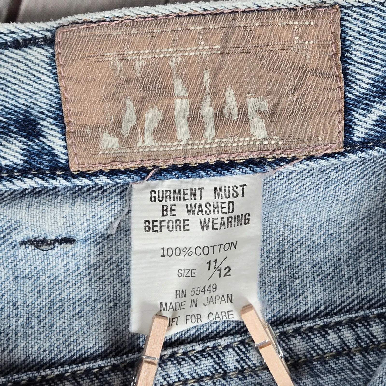 Vintage‎ 1980s High Waist Acid Washed Denim Jeans by Authentic Whipp Size 11/12 Blue - Image 7