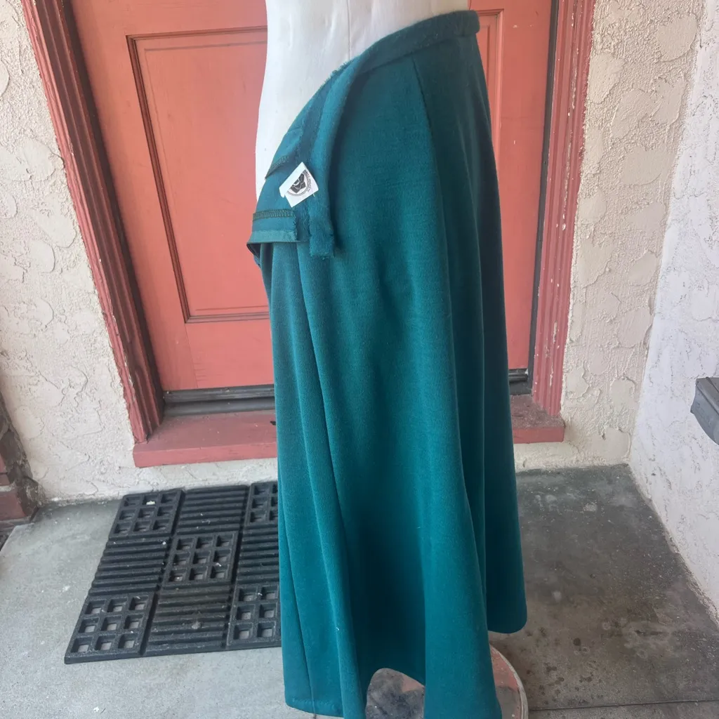 1950s handmade Elegant Teal Skirt Blue Size L - Image 3