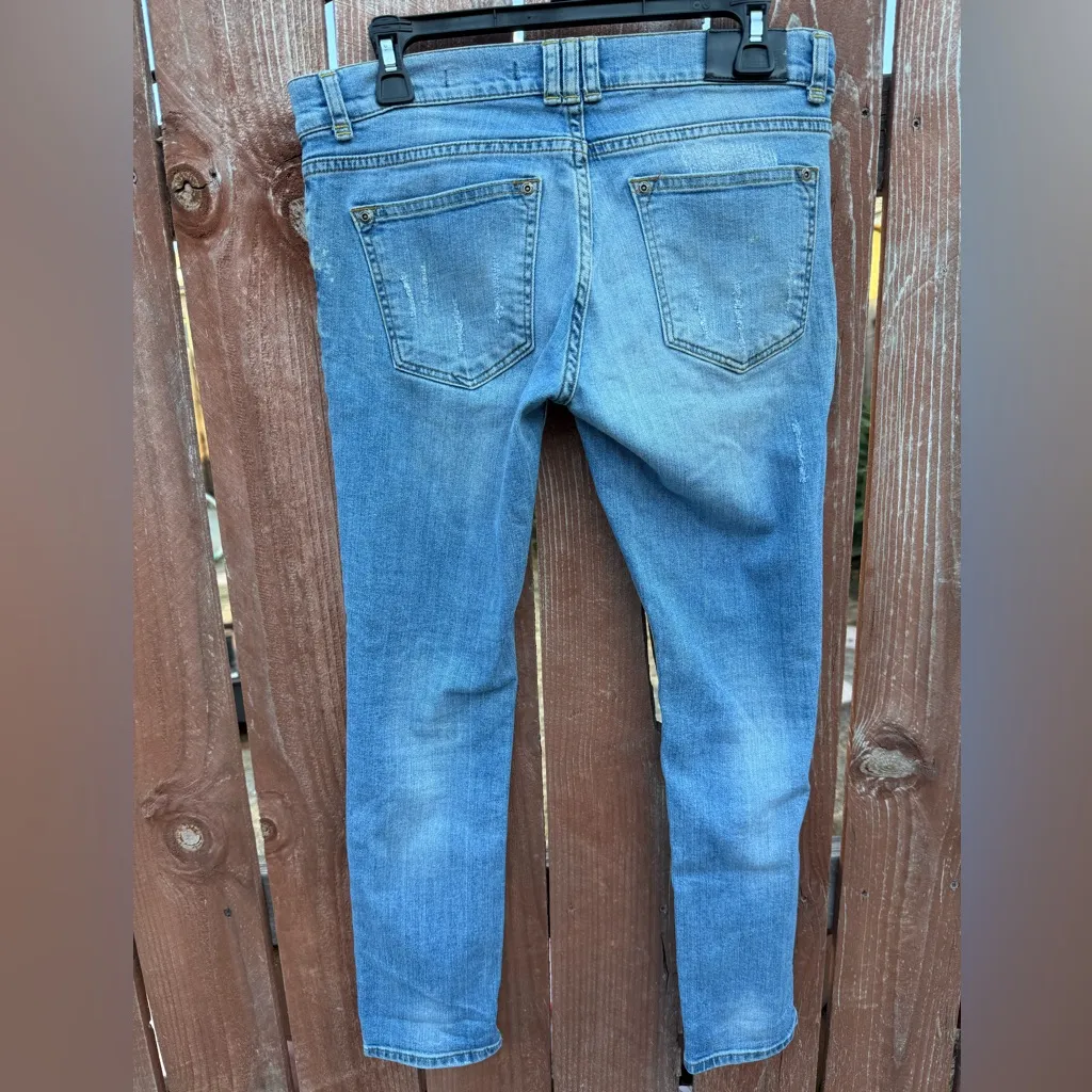 Anine Bing Light Wash Blue Distressed Skinny Jeans Women’s Size 26 - Image 4