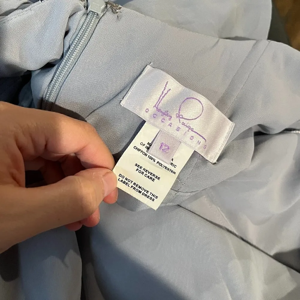 Hayley Paige Occasions 5701 Chiffon Gown Dress - Image 7