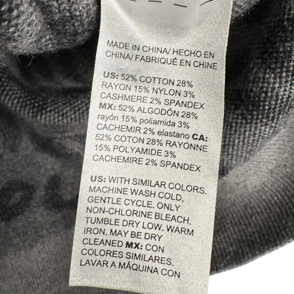 CHICO’S ZENERGY LEOPARD PRINT GRAY BLACK COZY KNIT TOP SZ 2/12 - Image 7