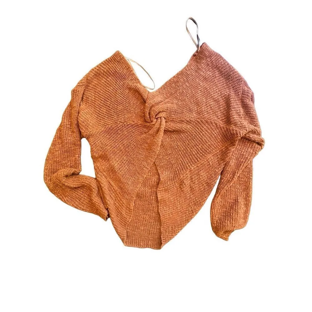 Love tree burnt orange knot sweater - Image 3