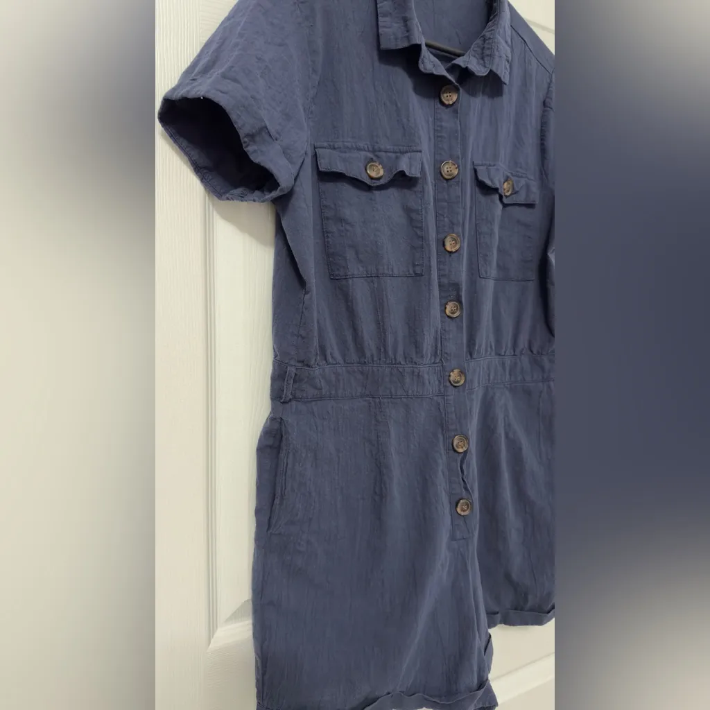 Navy Cotton Button - Image 3