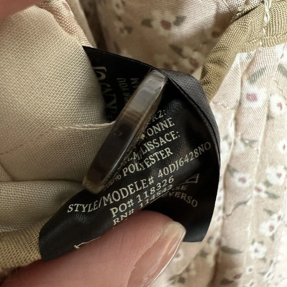 NEW Blank NYC Quilted Reversible Floral Jacket Women's Cream Tan Size Large - Image 7