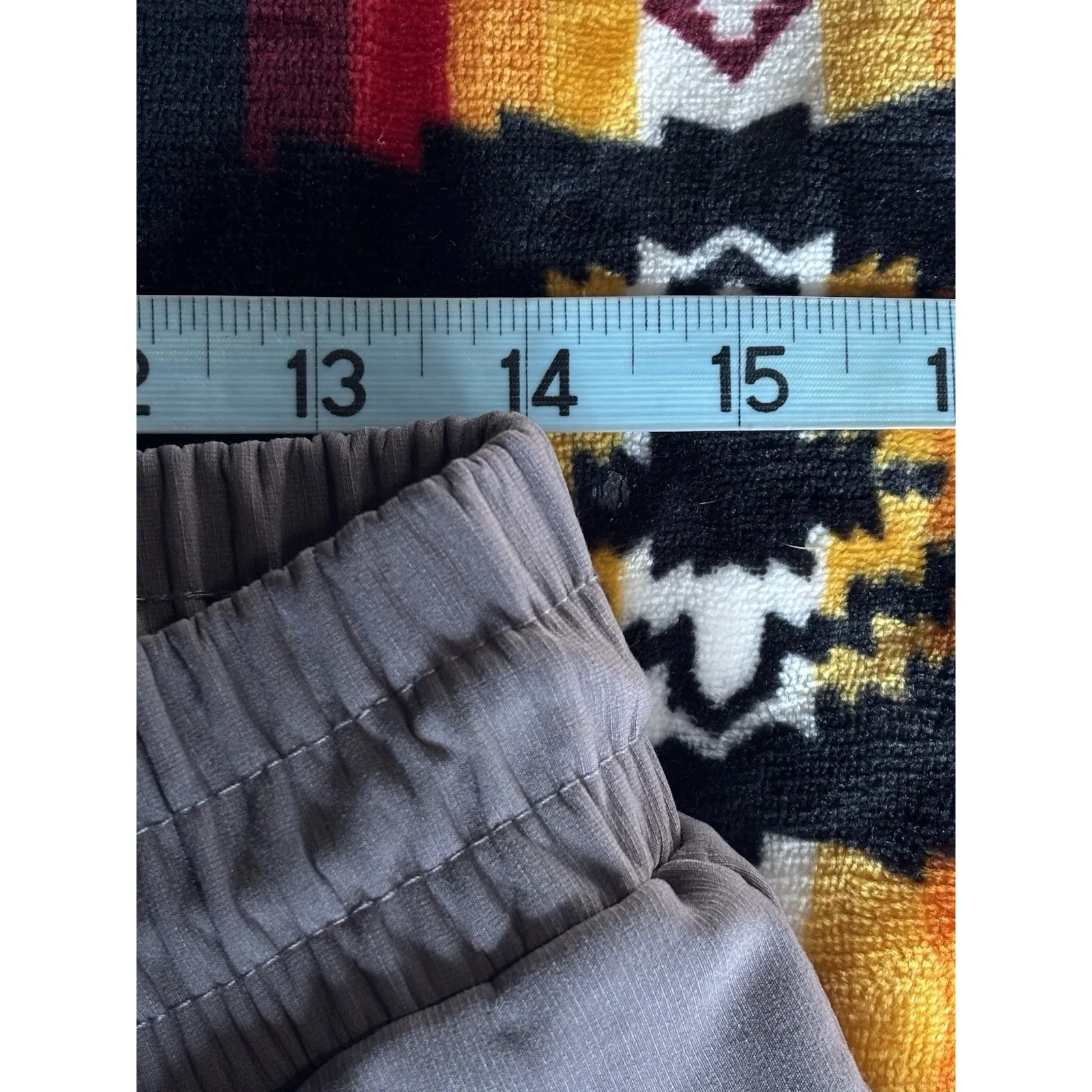 D/SET Active Cargo Pants Elastic/Tie Waist Size XL Pockets Lined Cord Hem Heavy Gray - Image 5