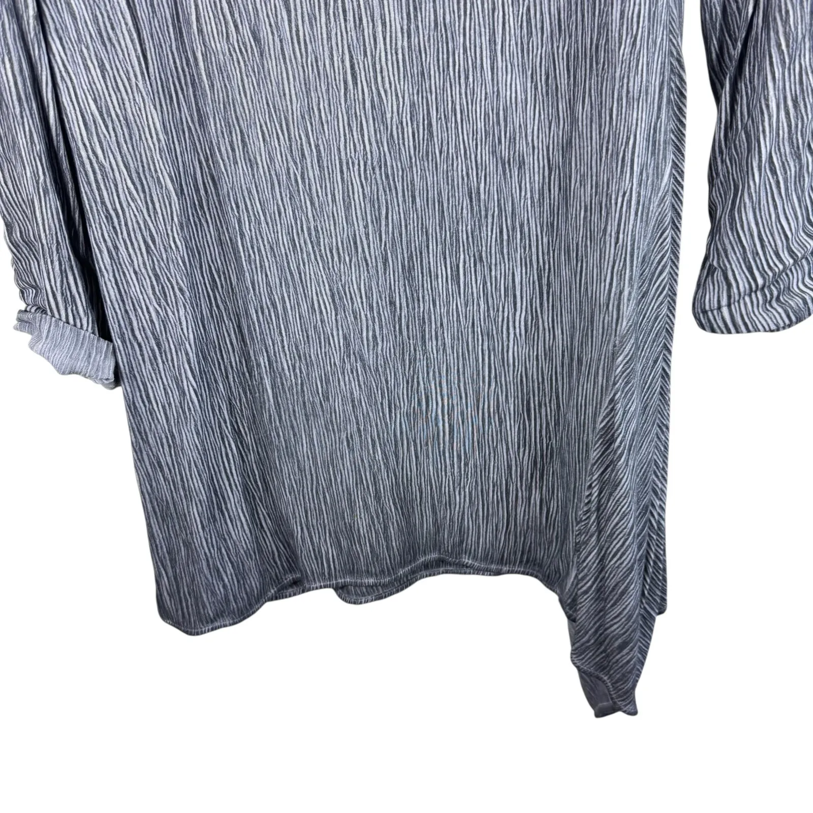 Soft Surroundings Gray Viscose Cowl Neck Gauze Fabric Lightweight Tunic Size M - Image 4