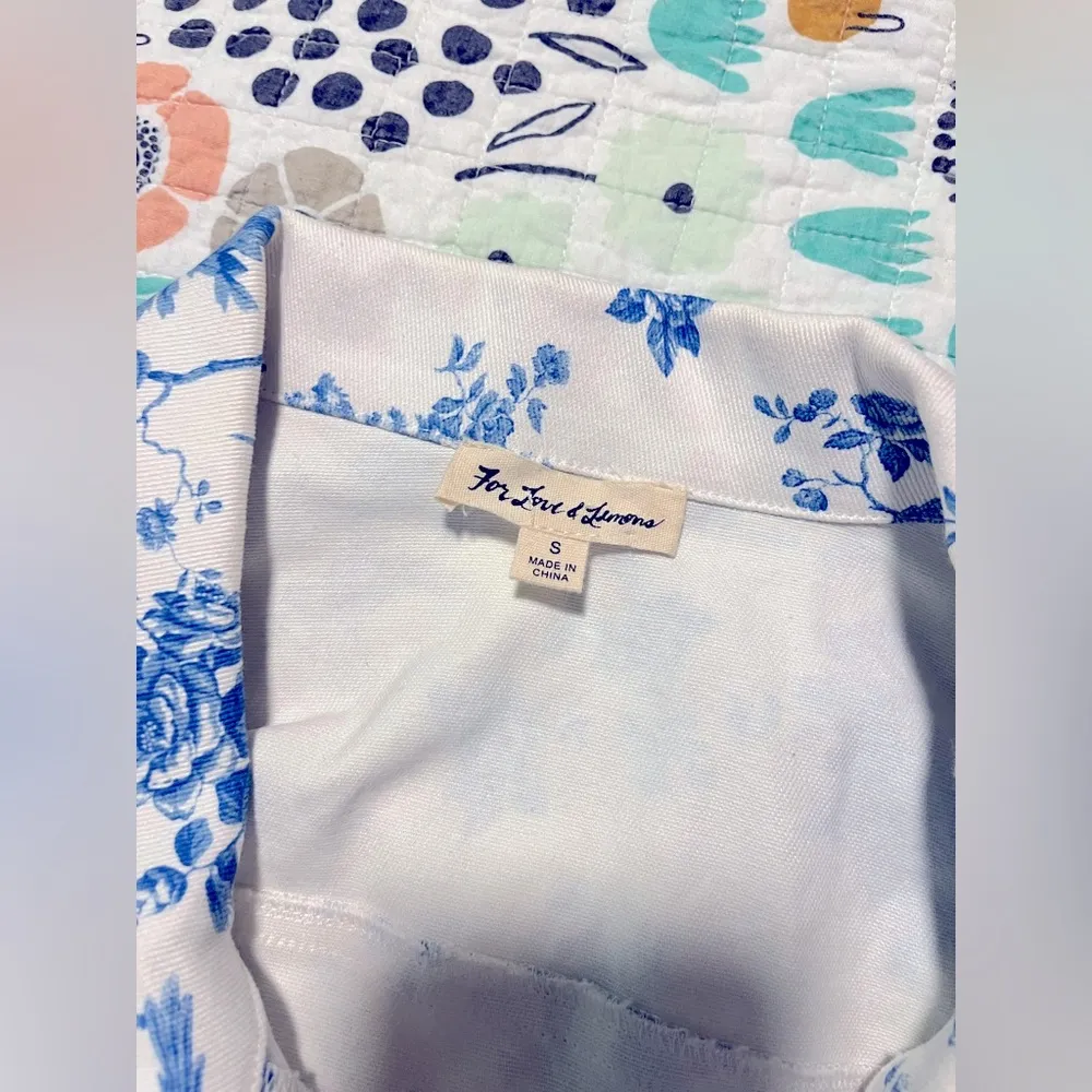 For Love & Lemons Delphine Cropped Denim Jacket | Toile Print | Cottagecore Chic - Image 6