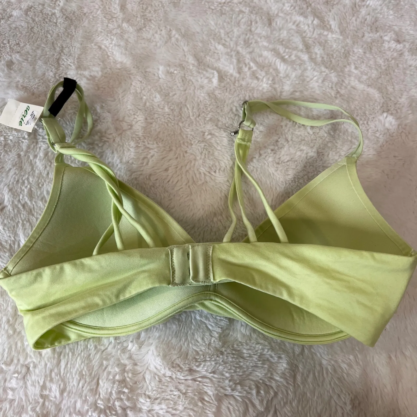 Aerie Wireless Lightly Lined Bra 32B Light Green Adjustable Straps Everyday NWT - Image 4