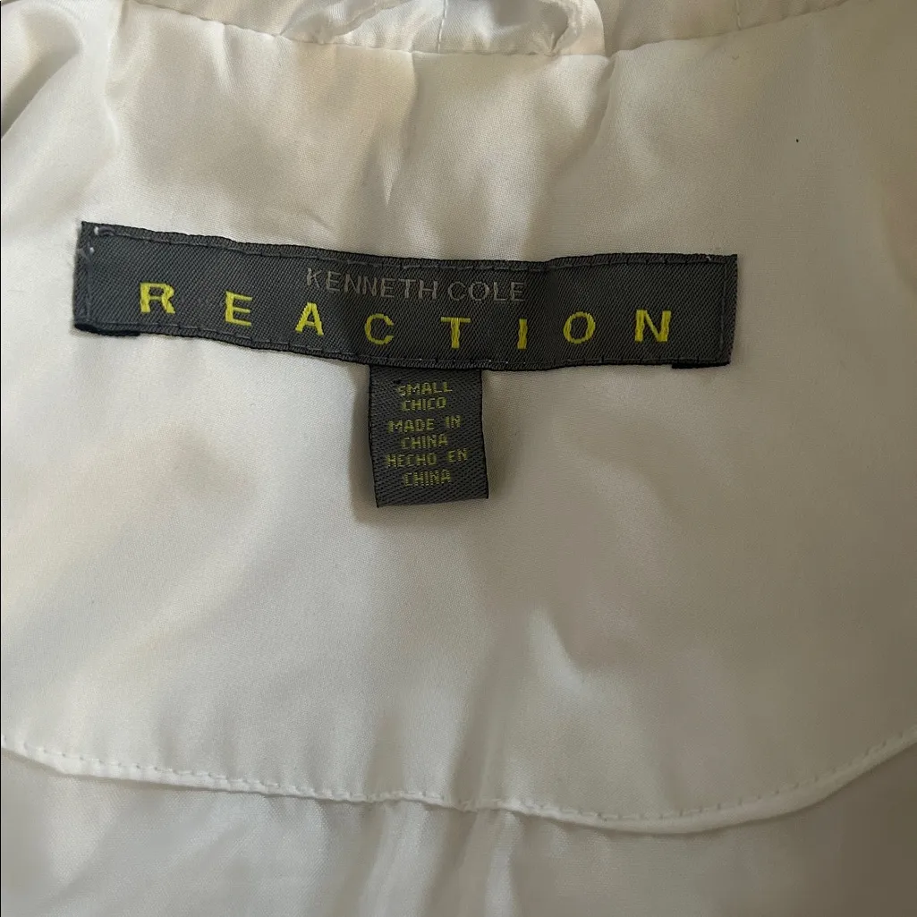 Kenneth Cole Reaction White Down Puffer Jacket sz S - Image 8