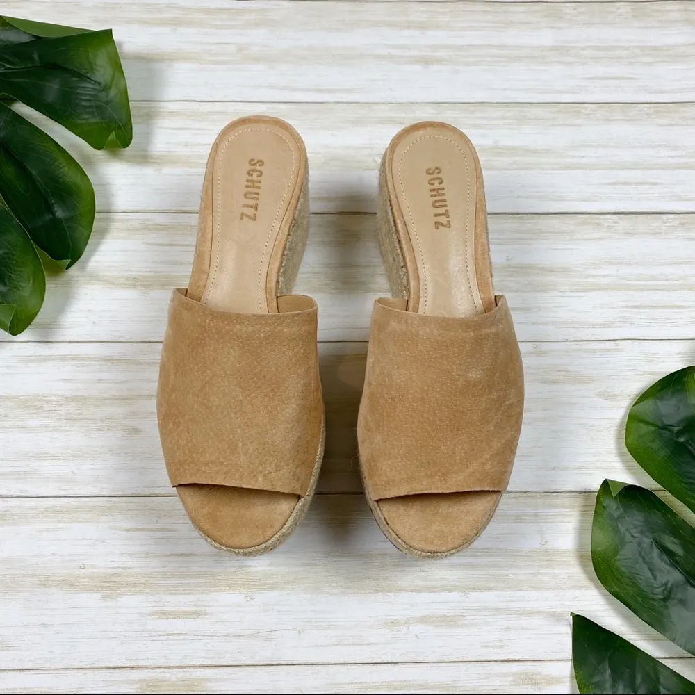 Schutz Thalia platform espadrilles in honey - Image 4