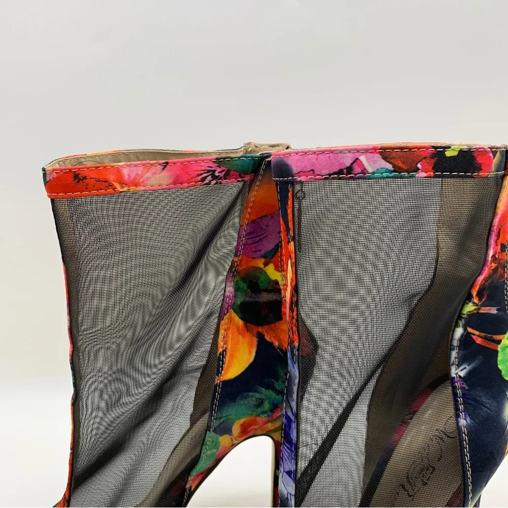 Wild Rose Giselle Women Satin Fabric Mesh Floral Stiletto Bootie Size 5.5 - Image 10