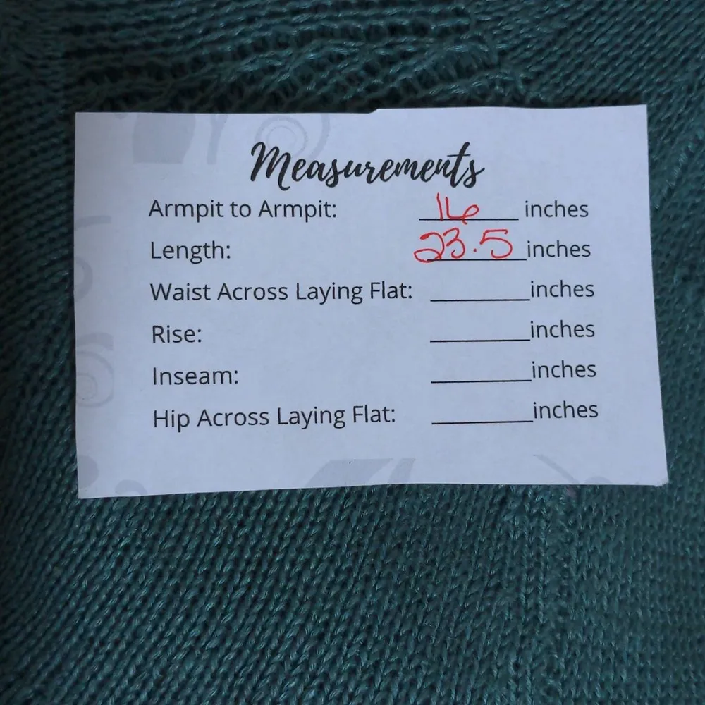 Angel Of The North Womens Cardigan Sweater Green Linen 3/4 Sleeve Petite MP Size undefined - Image 9