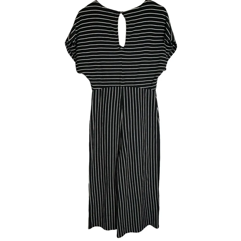 Altar’d State Black White Stripe Short Sleeve Jumpsuit Size Medium‎ JD3712KMQ - Image 8