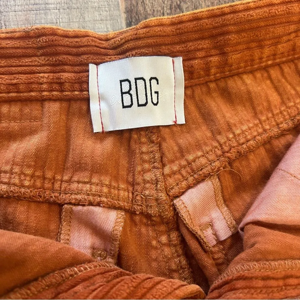 BDG High Rise Baggy Corduroy Pants Rust Orange Women’s 25 Urban Outfitters - Image 9
