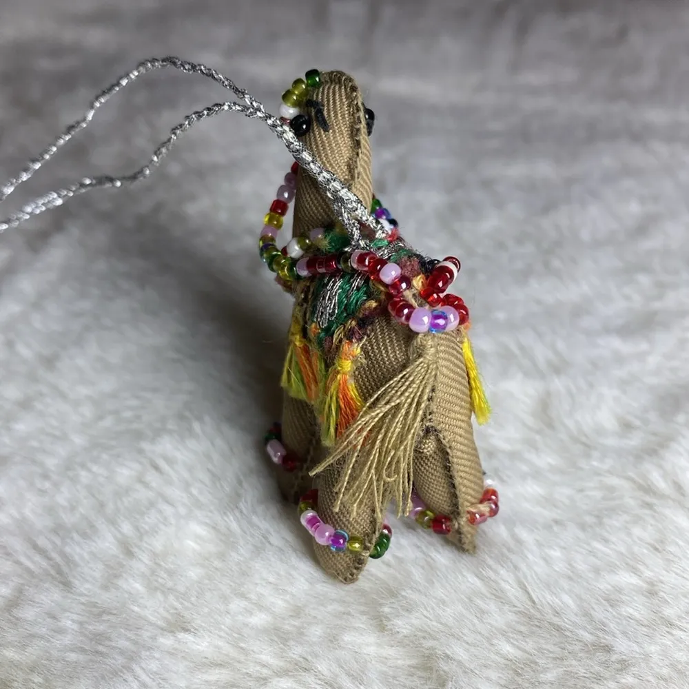 Pakistani Beaded Camel Keychain EUC Tan - Image 4