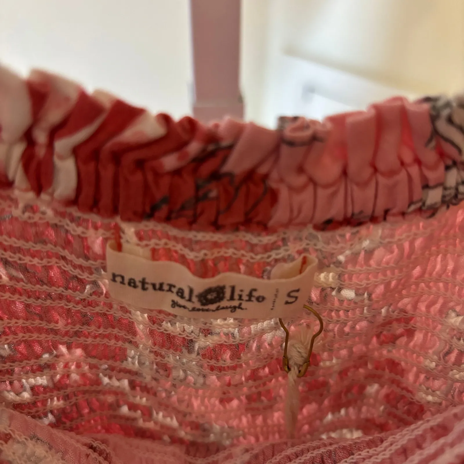 Natural Life NWT Women's Daria Smocked Maxi Dress Red Pink Size S - Image 4