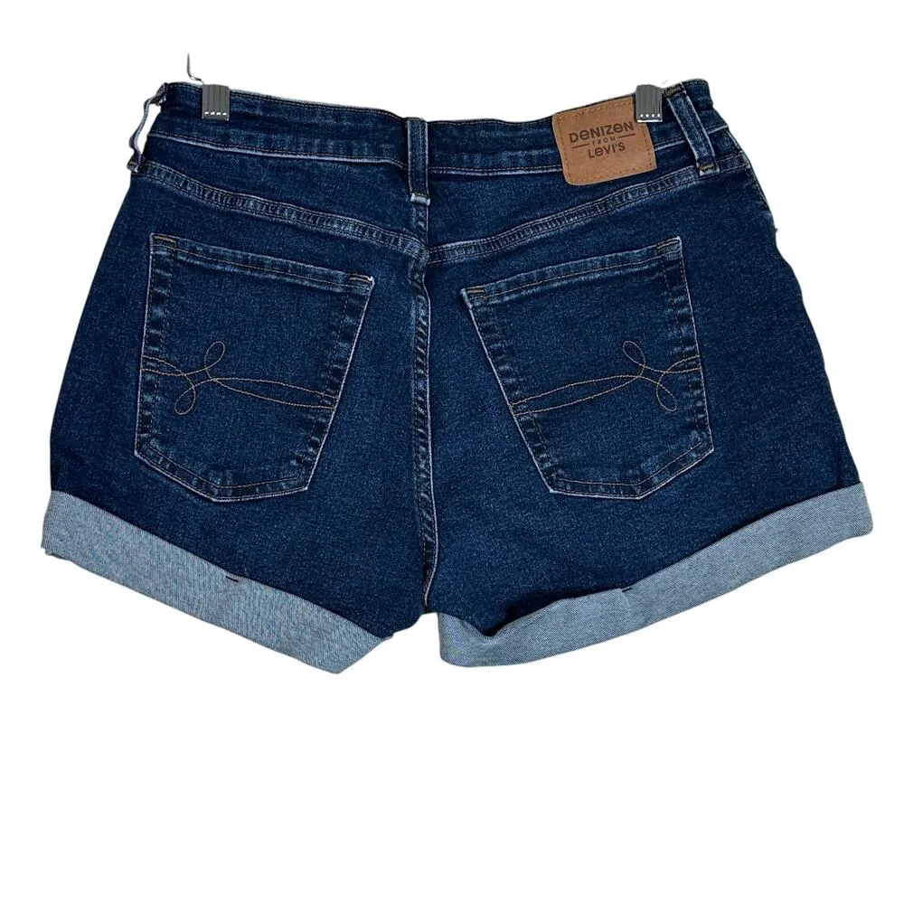 Denizen Levi's Shorts Womens 6 Medium Wash High Rise Cuffed Hem Tomboy Retro - Image 2